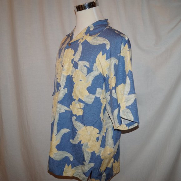 TOMMY BAHAMA 100% Silk Hawaiian Tropical Floral - Picture 4 of 9